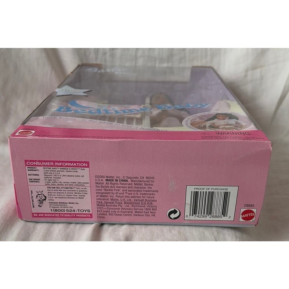 NIB Vintage Bedtime Baby Barbie & Krissy Dolls Glow in Dark Rocking Crib *read* - Picture 3 of 11